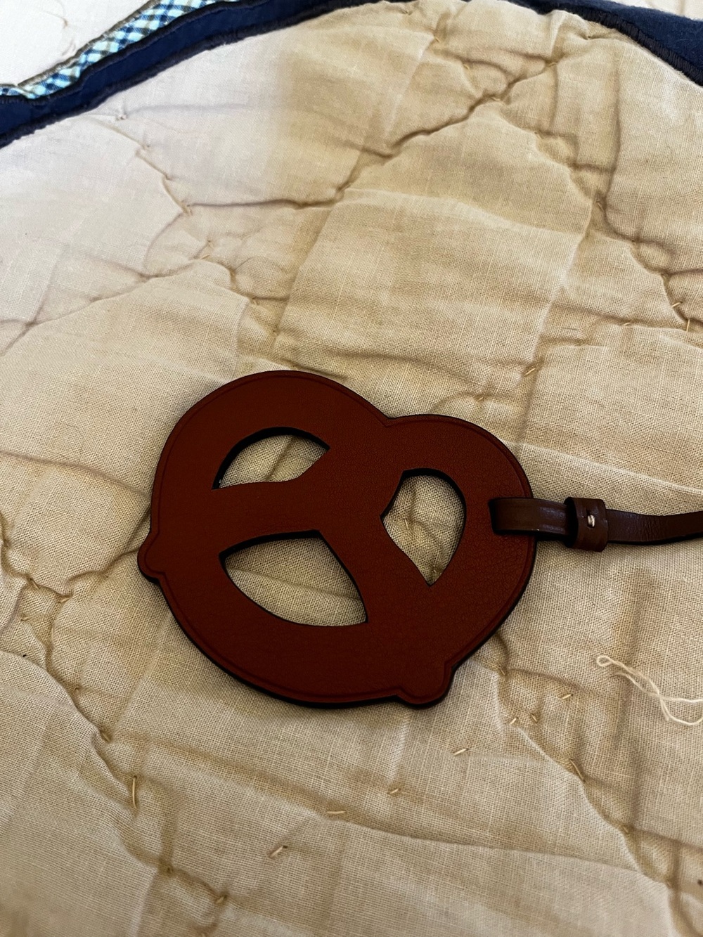 Coach Leather Pretzel Bag Charm